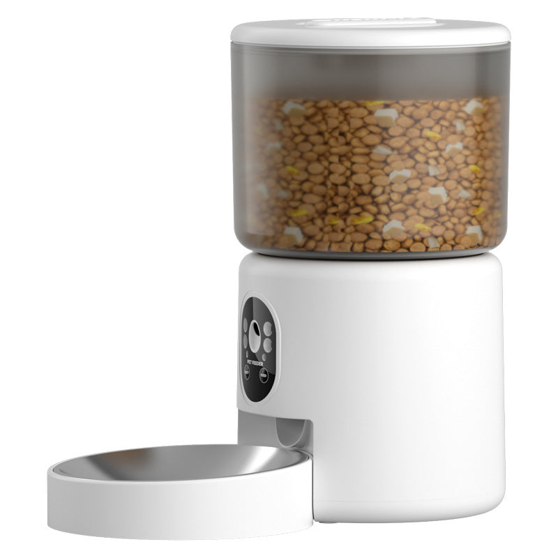 WiFi automatic pet feeder with stainless steel bowl