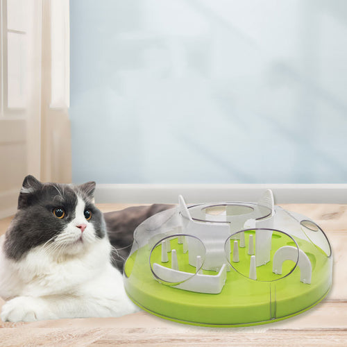Cat slow-feeder puzzle bowl