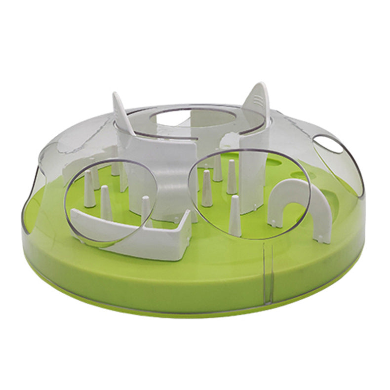 Cat slow-feeder puzzle bowl