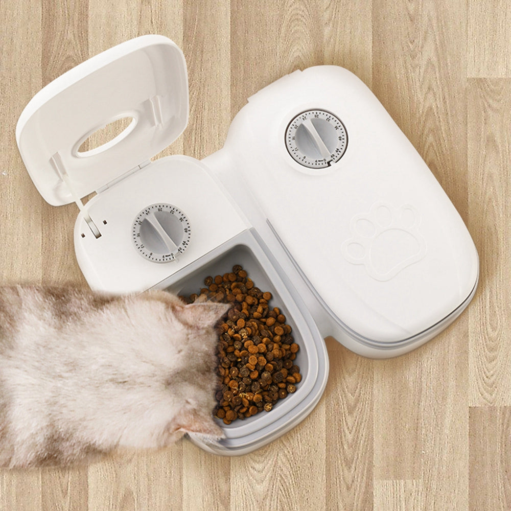 Gravity pet feeder and water dispenser
