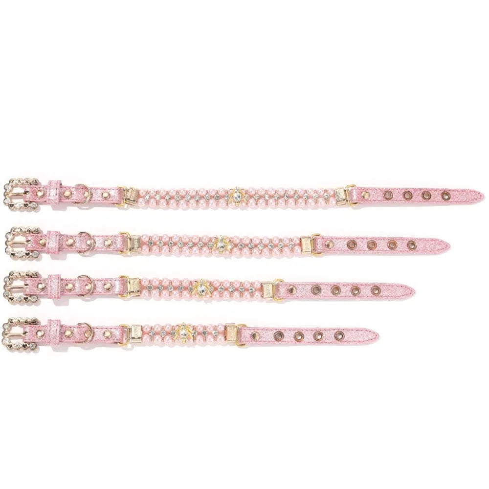Rhinestone bling pet collar