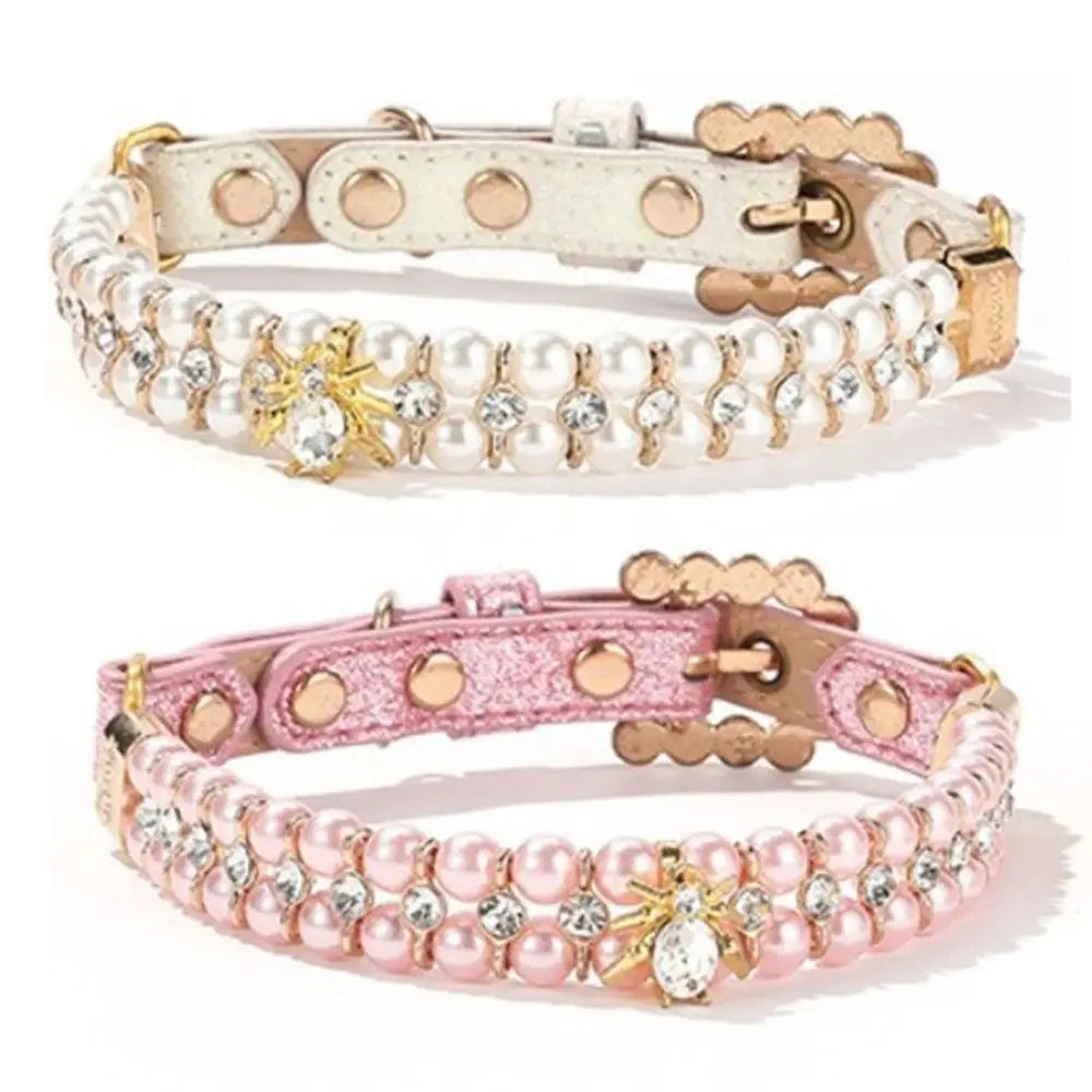 Rhinestone bling pet collar