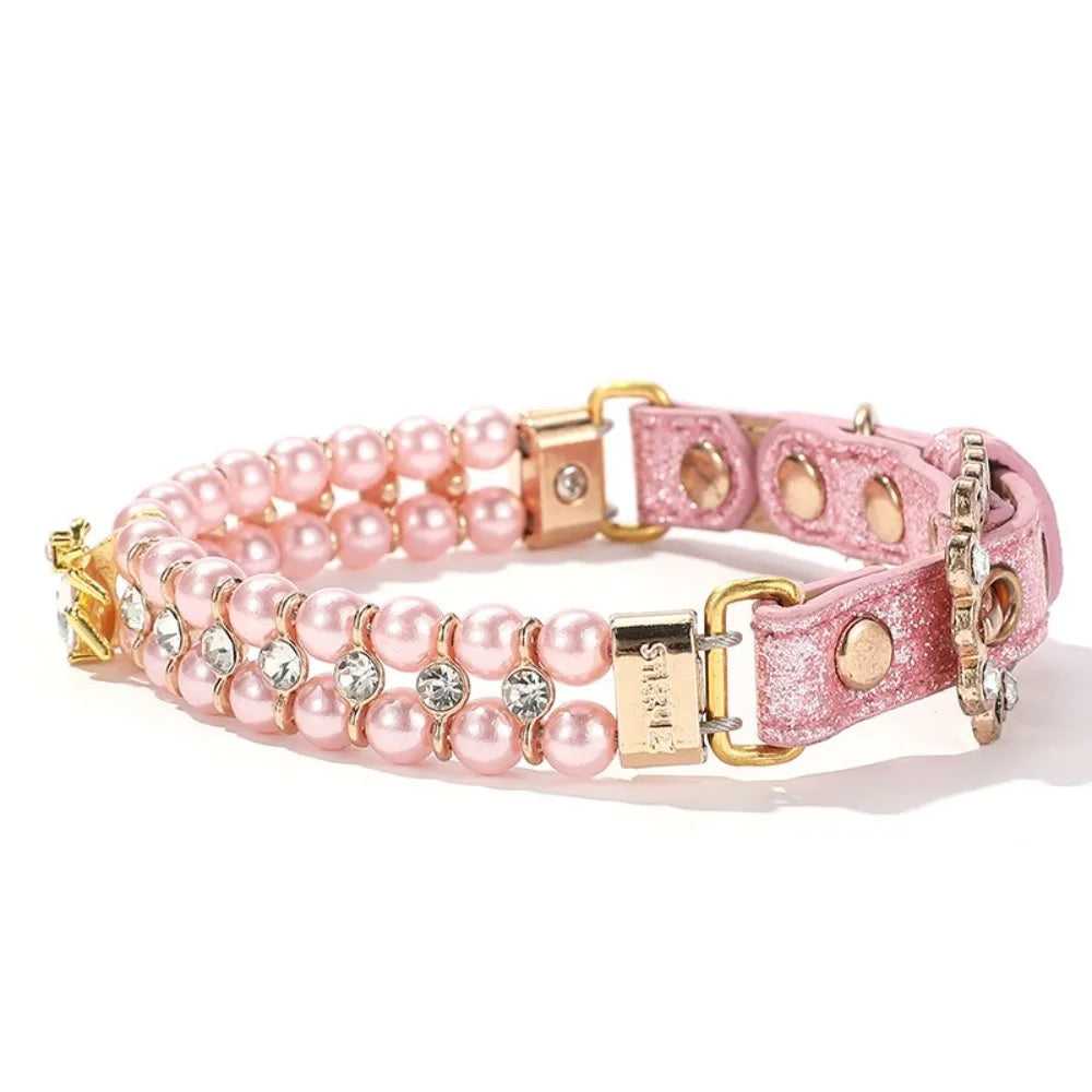 Rhinestone bling pet collar