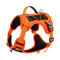 No-pull dog harness with reflective stitching