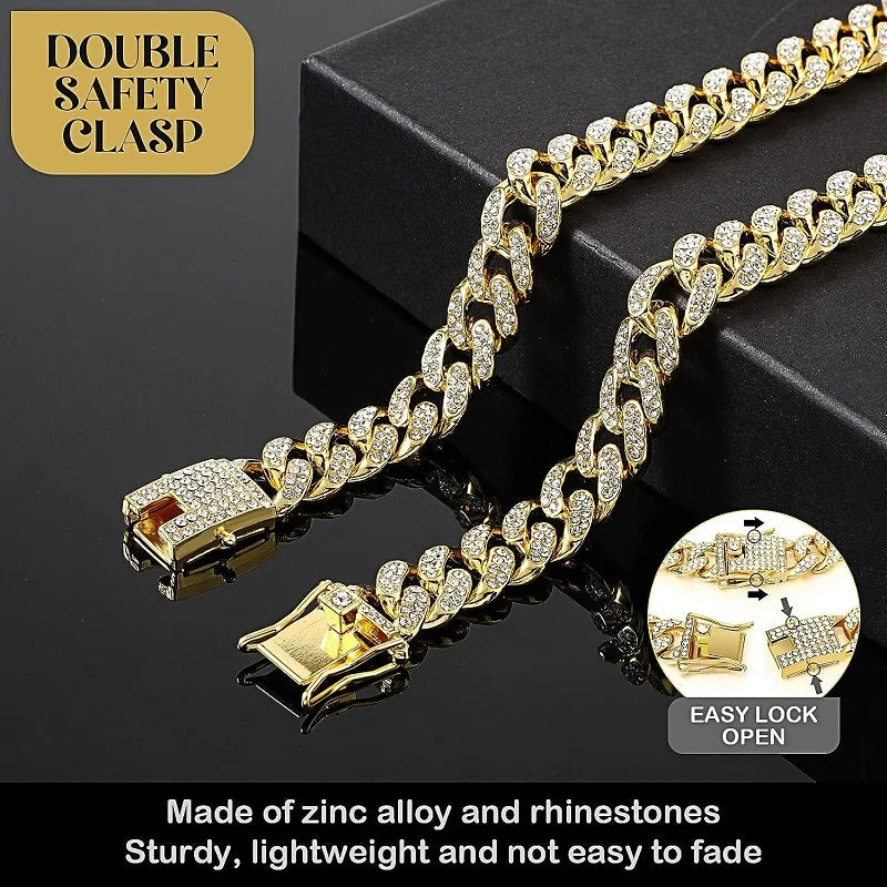 Gold chain pet collar