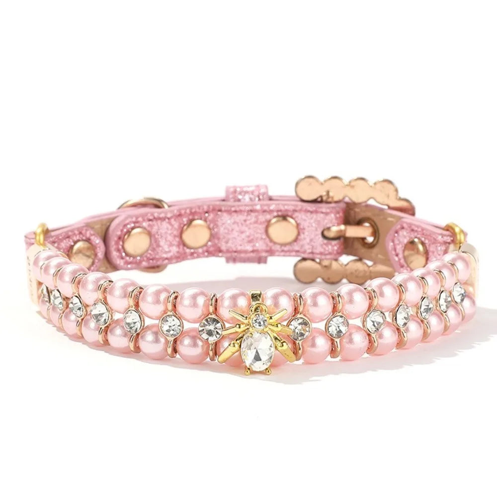 Rhinestone bling pet collar