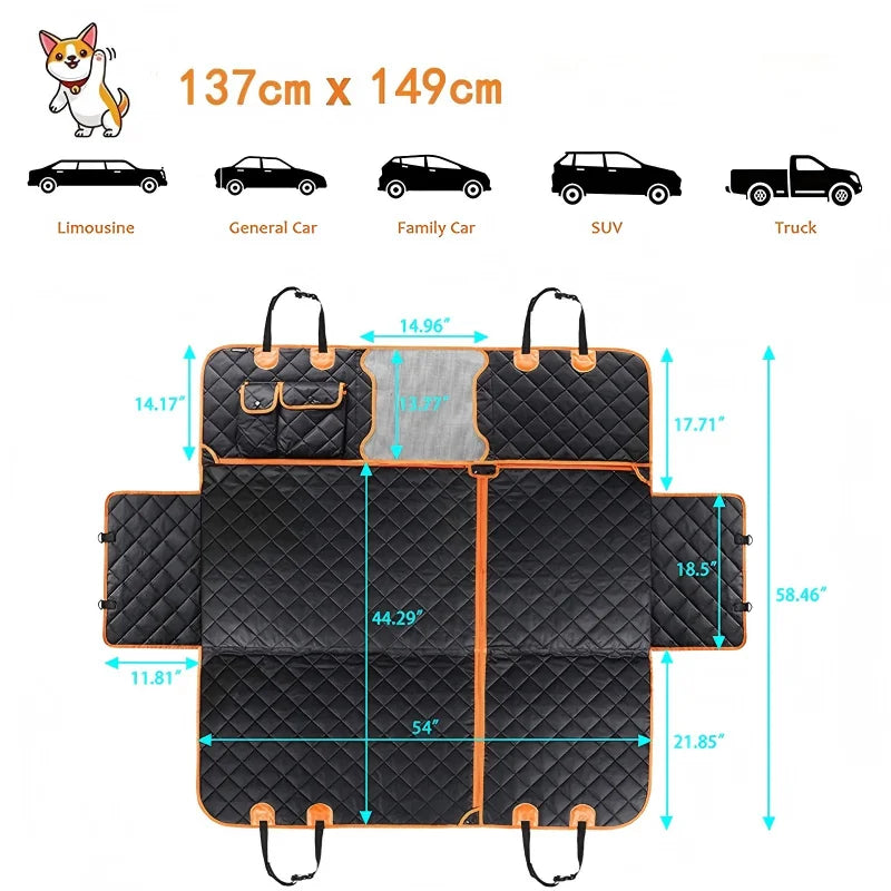 Waterproof dog car seat cover hammock