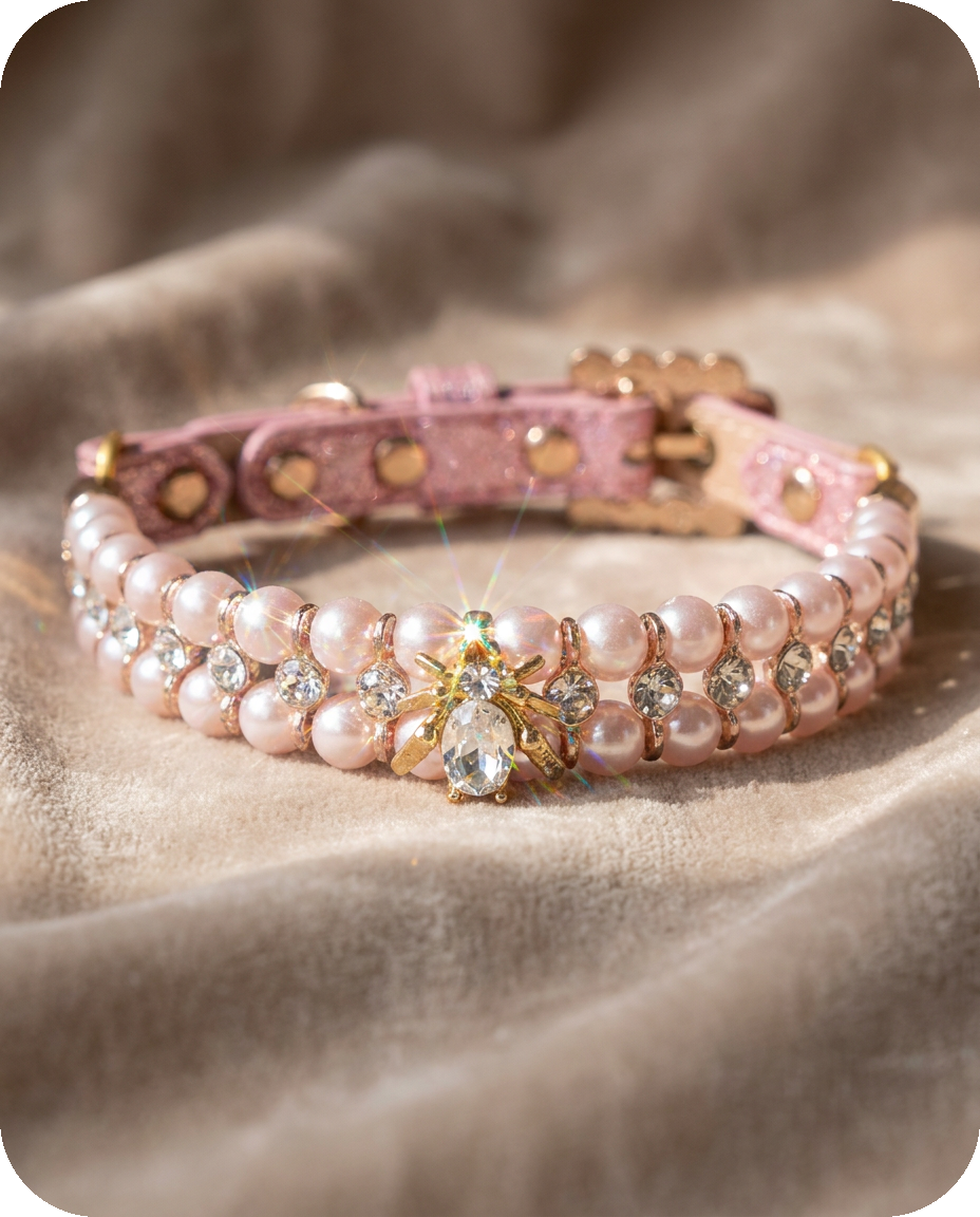 Rhinestone Bling Collar detail — Alder Pets & Co.