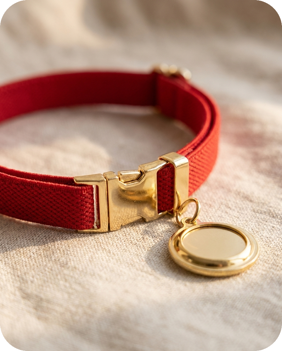 Breakaway AirTag Collar detail — Alder Pets & Co.