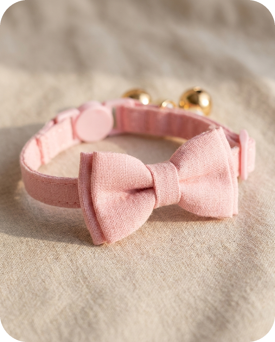 Bowtie Cat Collar detail — Alder Pets & Co.