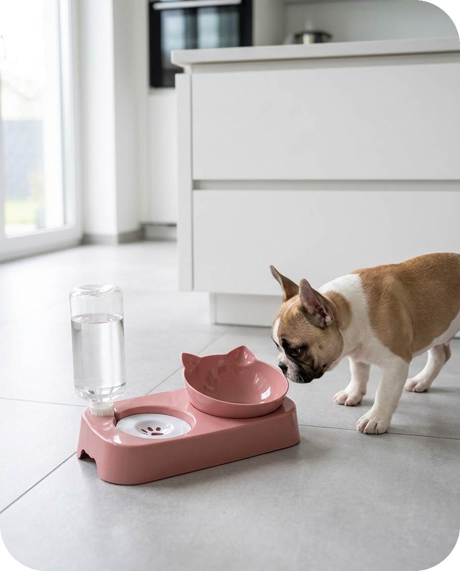 Small Pet Bowl Rose Powder — Alder Pets & Co.