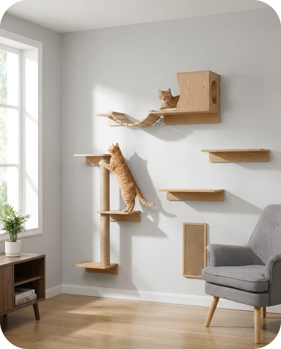 Solid Wood Wall Climbing Set — Alder Pets & Co.