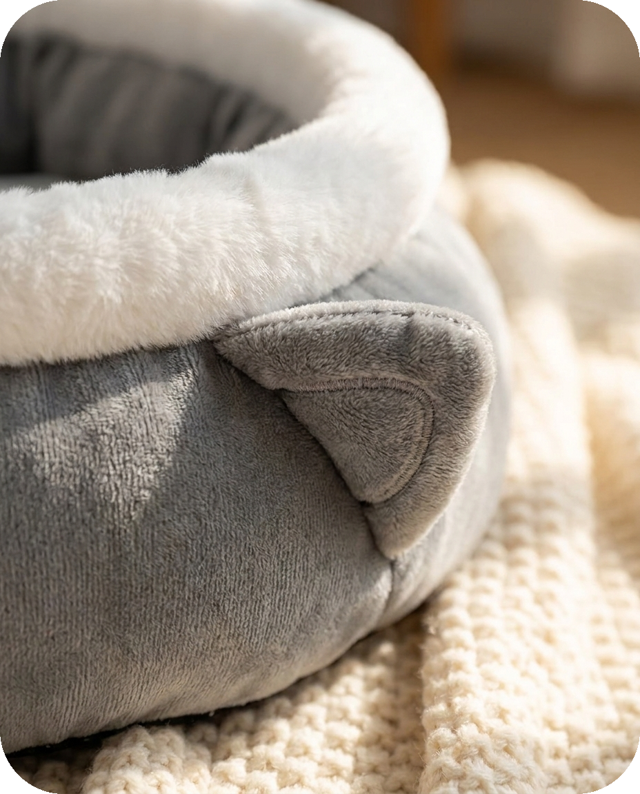 Cat Ear Cave Bed detail — Alder Pets & Co.