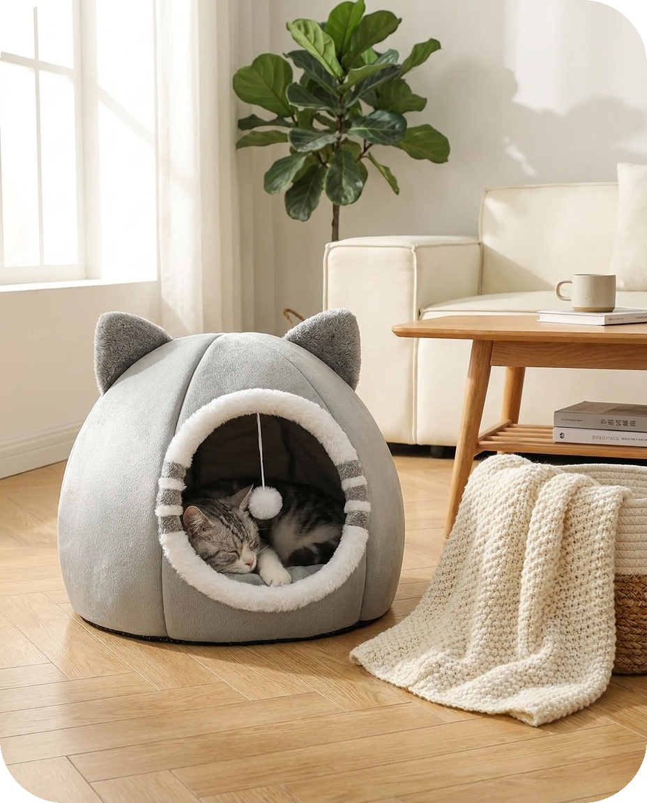 Cat Ear Cave Bed — Alder Pets & Co.