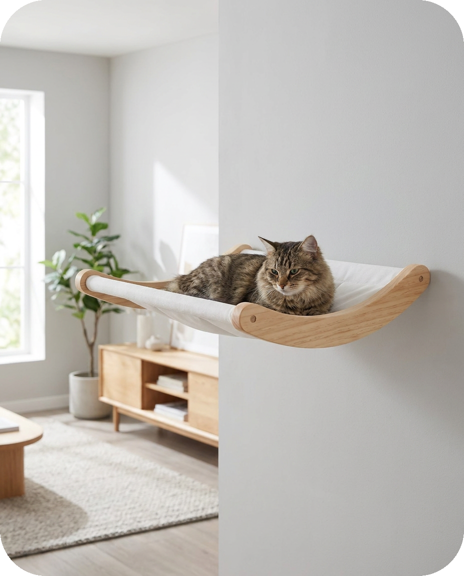 cat hammock c — Modular Wall Climbing Shelf — Alder Pets & Co.
