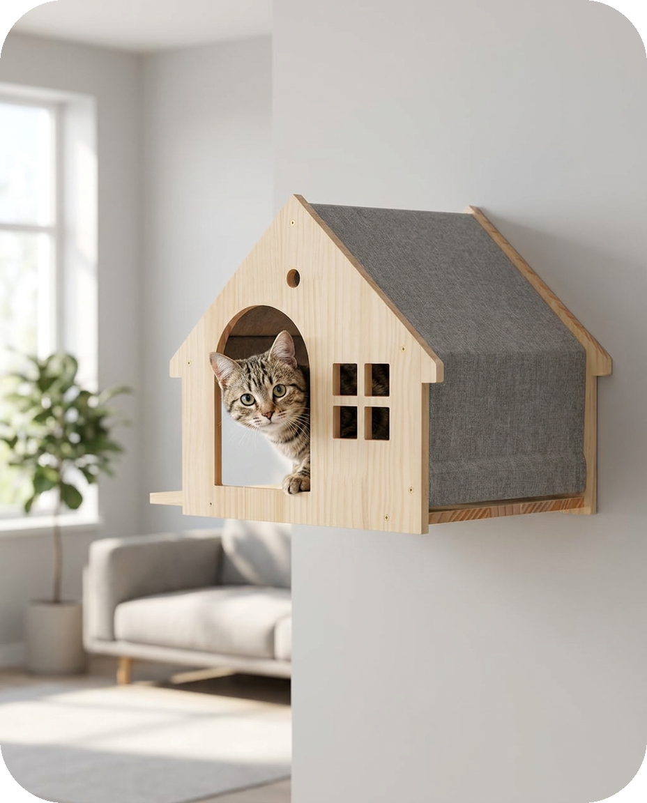 cat house — Modular Wall Climbing Shelf — Alder Pets & Co.