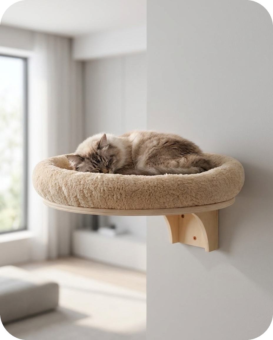 cat bed — Modular Wall Climbing Shelf — Alder Pets & Co.