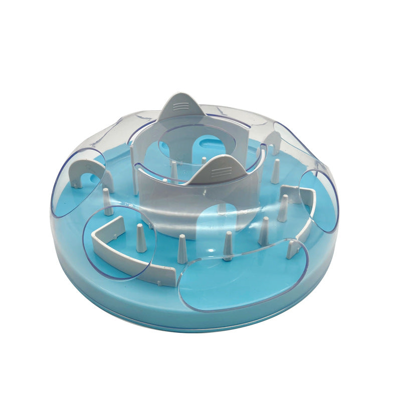 Cat slow-feeder puzzle bowl